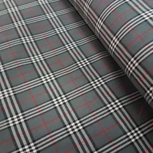 Thompson Grey Modern Tartan Fabric