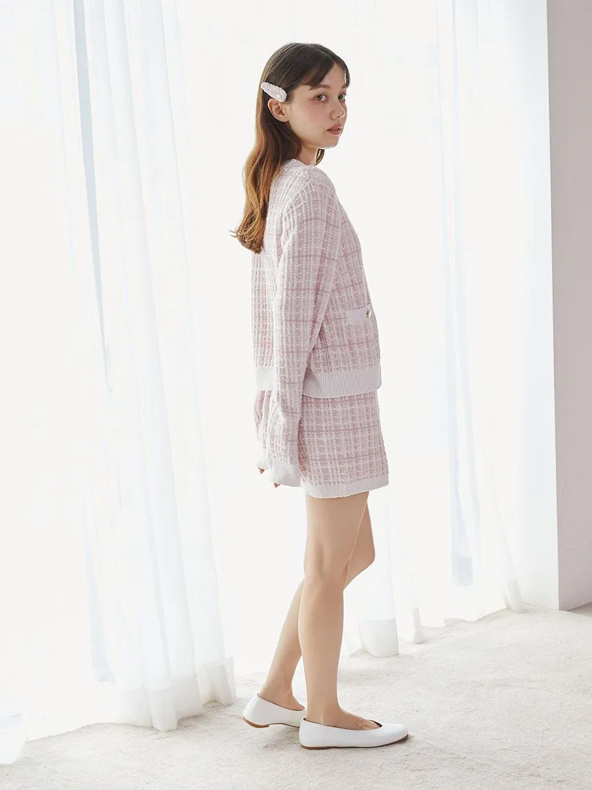 Tweed-Like Lounge Shorts
