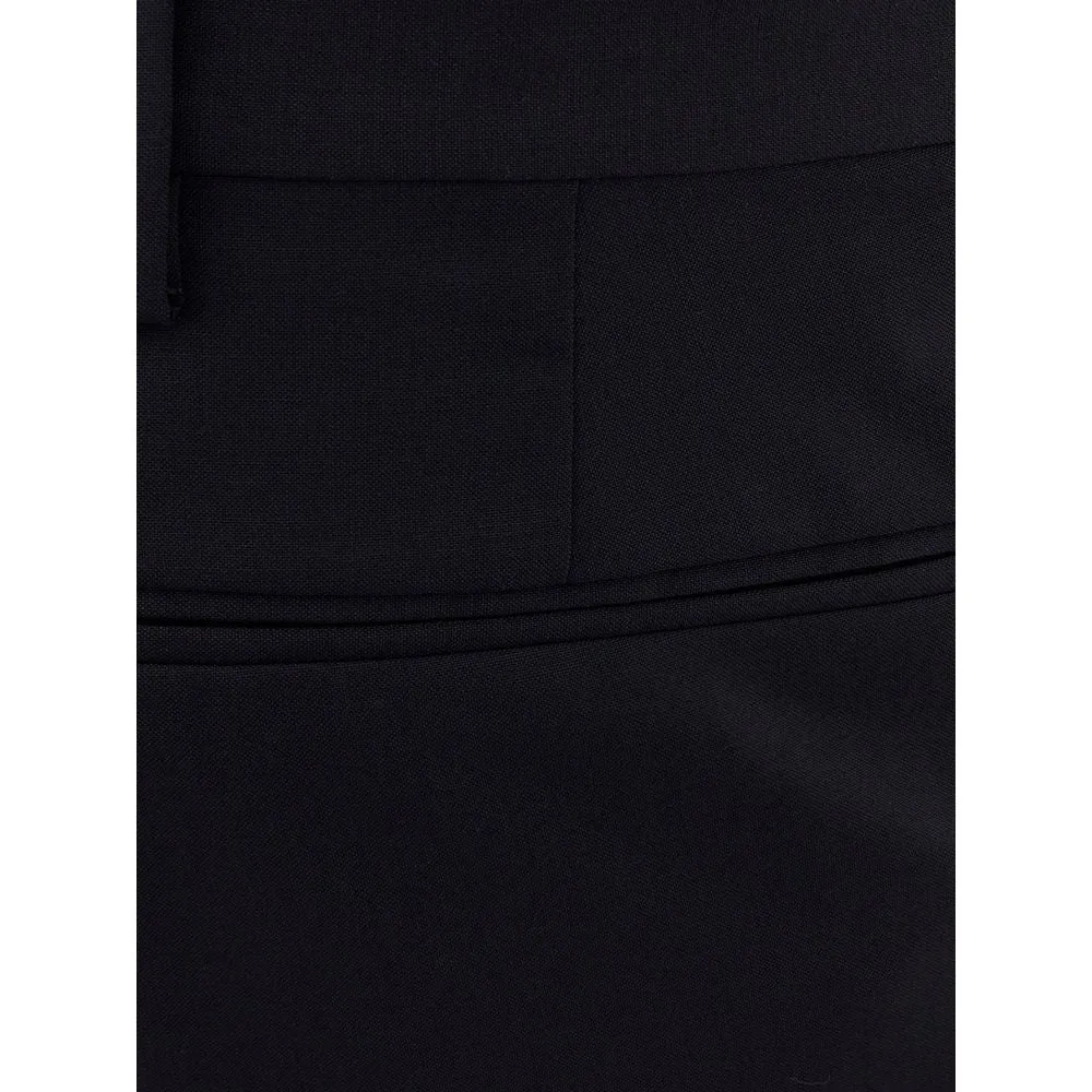 Valentino Black Wool Jeans & Pant