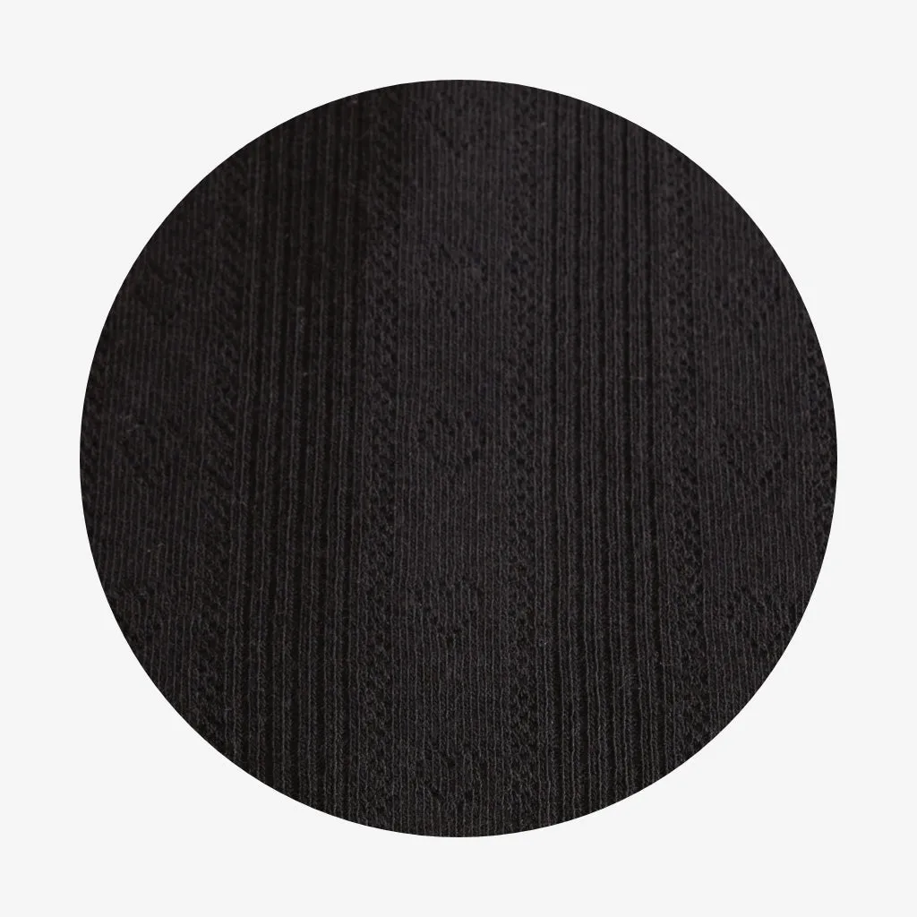 Women's Black Pointelle Cardigan