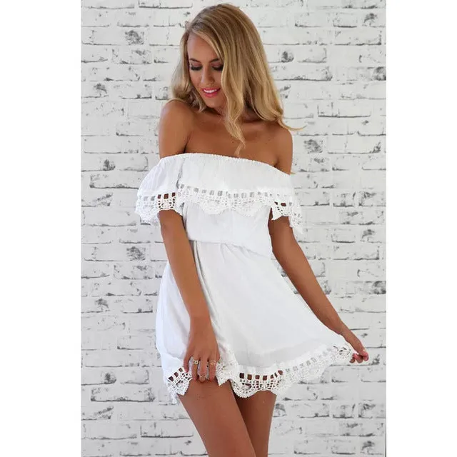 Women's Summer Dress Off Shoulder Style Sexy Party Dress Ladies tops