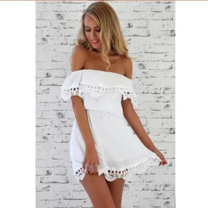 Women's Summer Dress Off Shoulder Style Sexy Party Dress Ladies tops