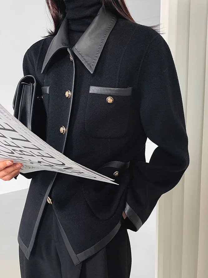 xakxx Urban Loose Split-Joint Lapel Collar Jackets