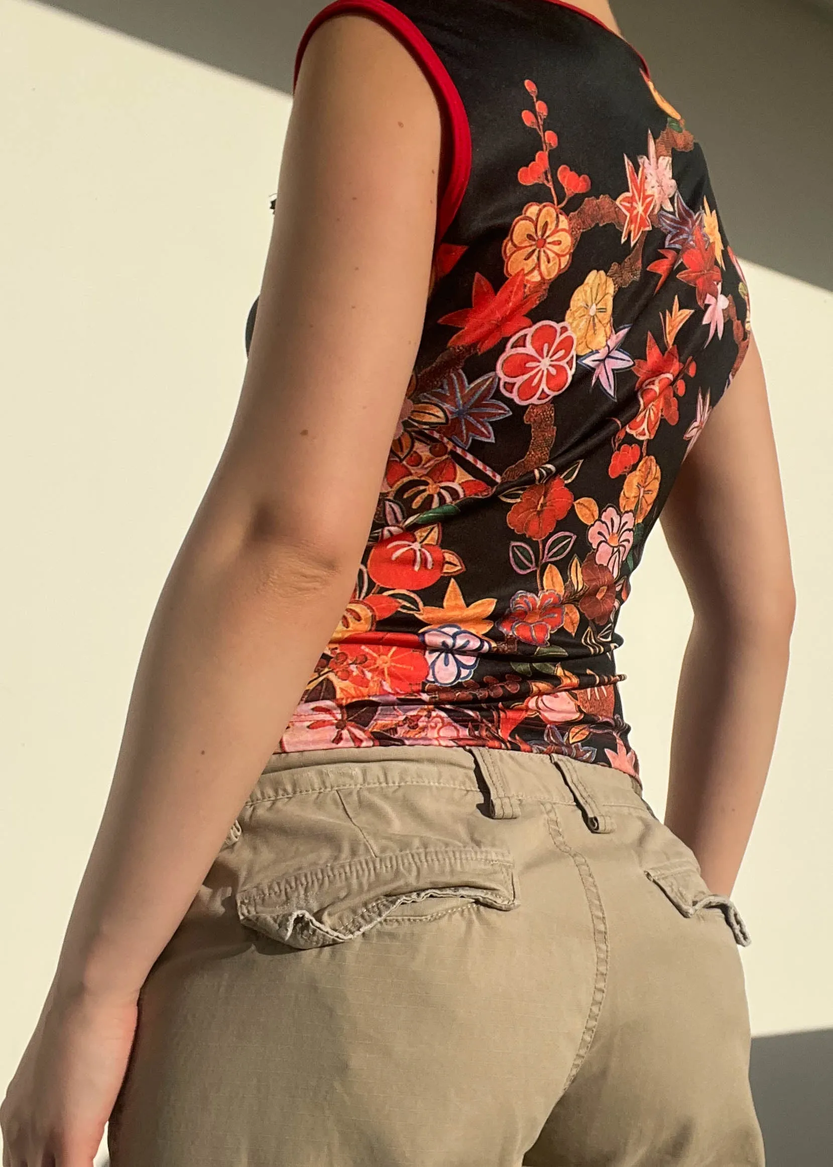 Y2k Colorful Floral Graphic Print Tank (S)